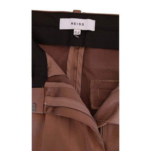 Reiss Cotton Blend Trousers Brown - Picture 6 of 6